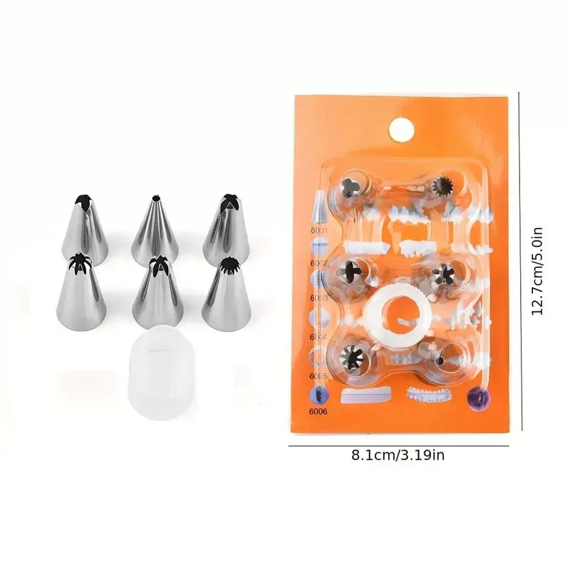 不锈钢裱花嘴套装蛋糕裱花工具奶油胶裱花嘴小号opp袋插卡装现货