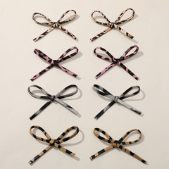 高級感韓系豹紋立體小號蝴蝶結DIY手工小眾髮夾髮飾服裝鞋包配件