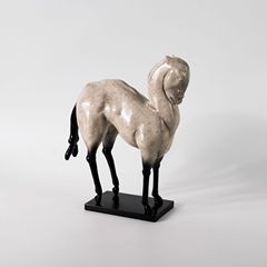 新中国式レトロ樹脂馬彫刻芸術置物展示室ホテル会玄関書斎テレビ棚装飾品