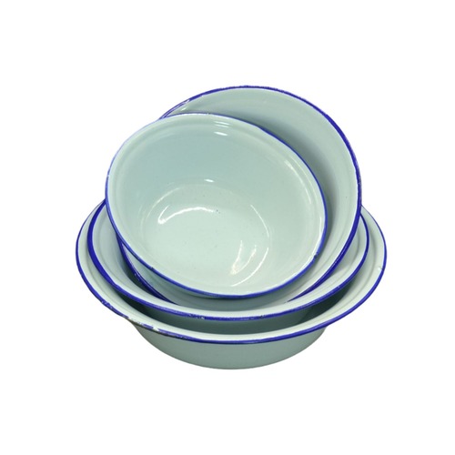 Enamel 2410cm soup basin nostalgic basin - enamel 16-piece multi-bowl soup bowl rice basin old-fashioned size deep type wholesale