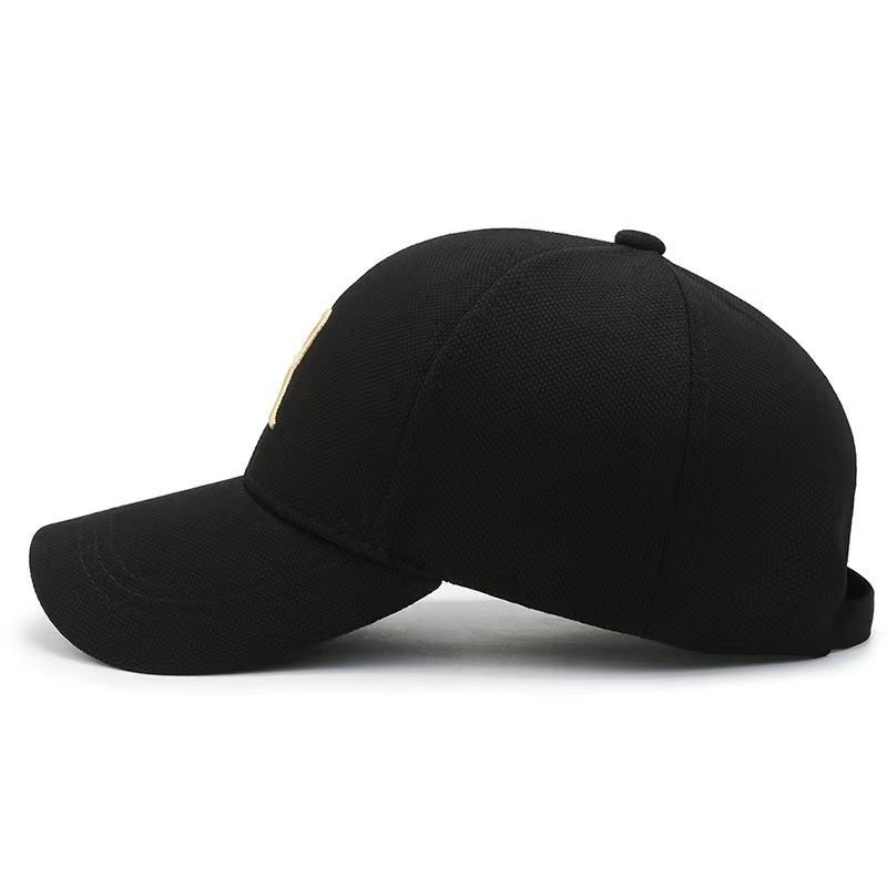 Brand Men's Baseball New Black and White R-Letter Trendy Deep Wide brim Hard Top Women's Duck Tongue Hat_voghion.com