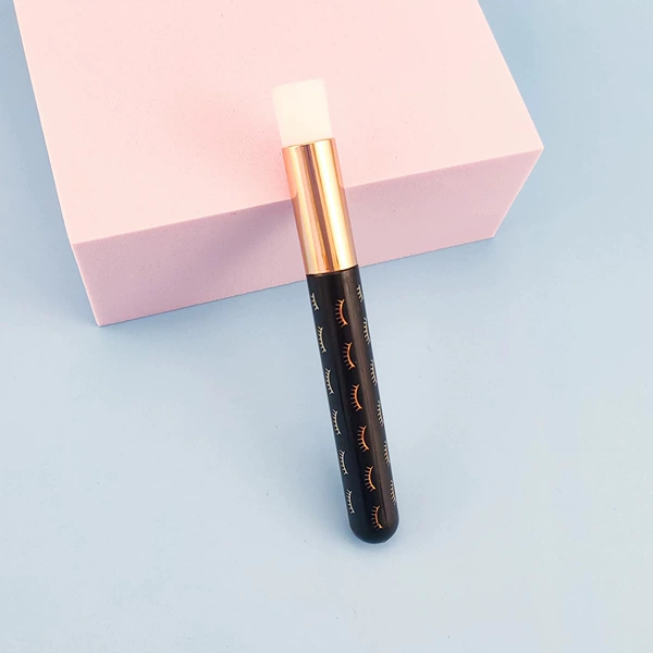 Printed eyelashes black+golden tube