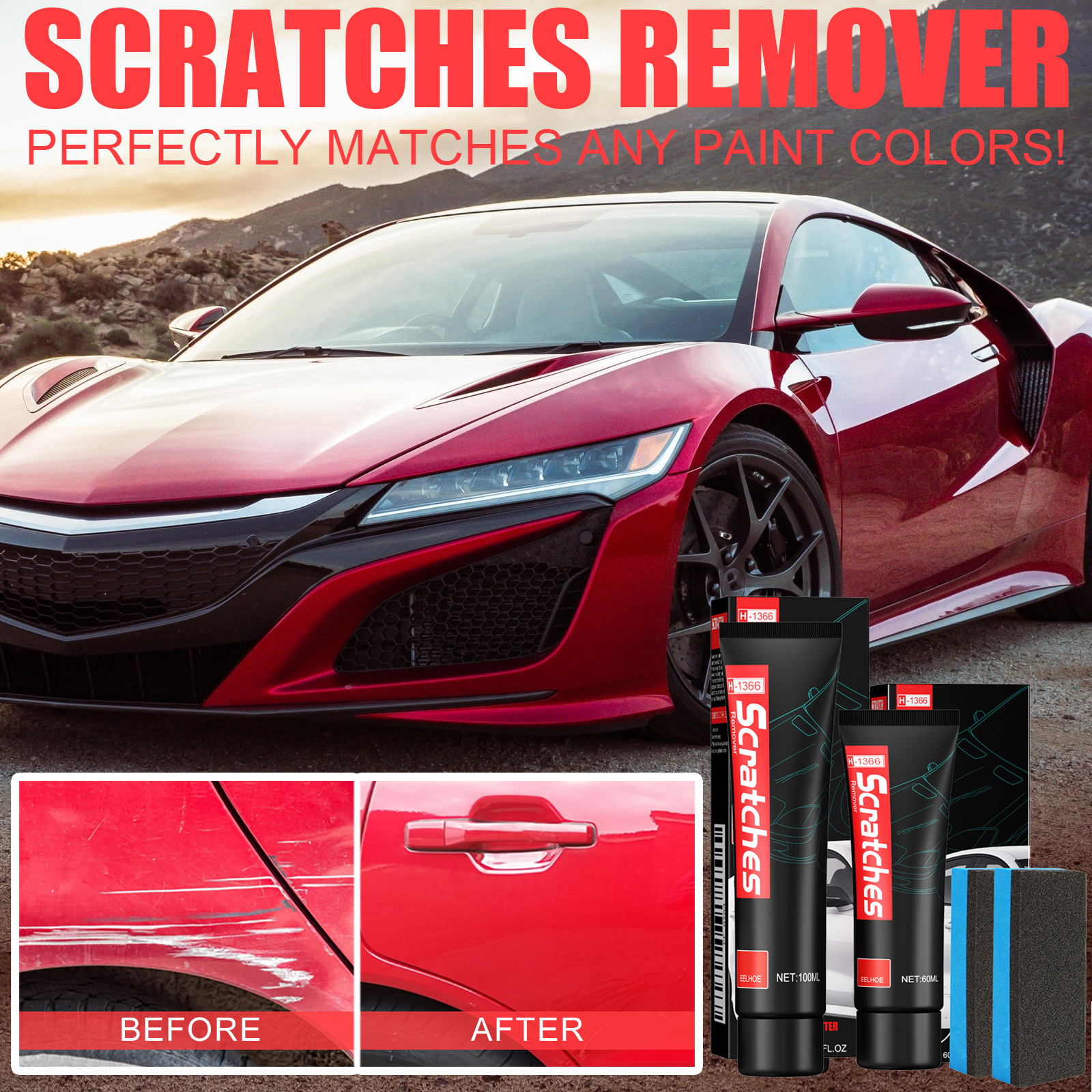 Car scratch polishing paste paint clean and polish decontamination wax reconditioning paste scratch repair and maintenance_voghion.com