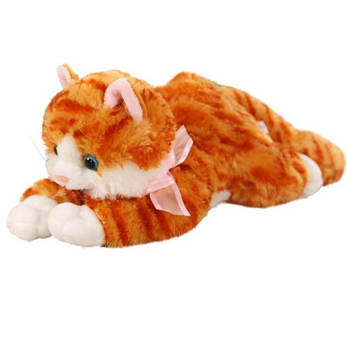 Can call simulation cat doll cute little lying cat plush toy children sleeping companion doll birthday gift