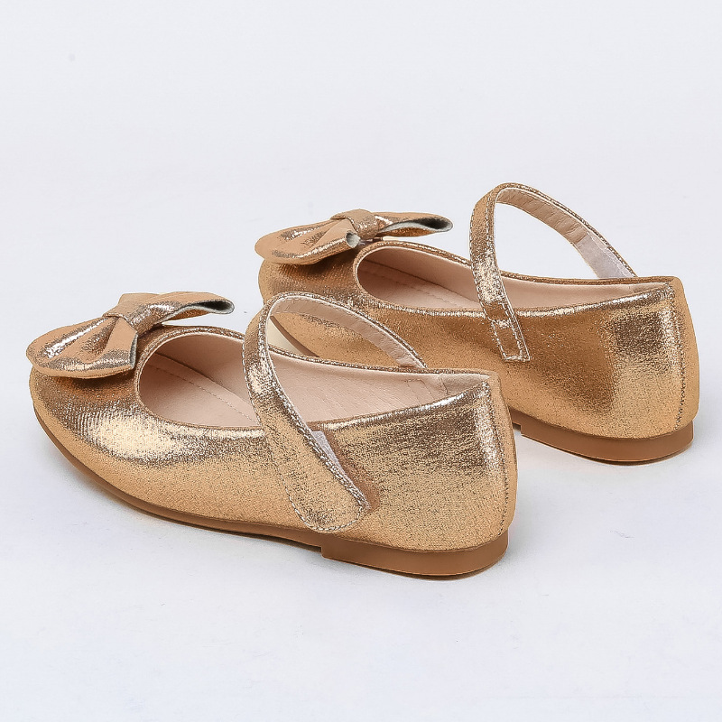 Girl's Vintage Style Solid Color Bowknot Round Toe Flats display picture 2