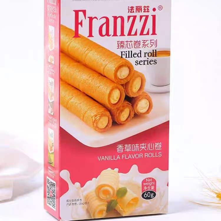 Fariz Cream Sandwich Wafers 60g Matcha Vanilla Coconut Filled Wafer Cookies Snack Food