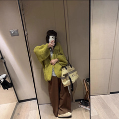 25911-168   CHAO爱这种～大灯笼袖慵懒宽松毛衣开衫