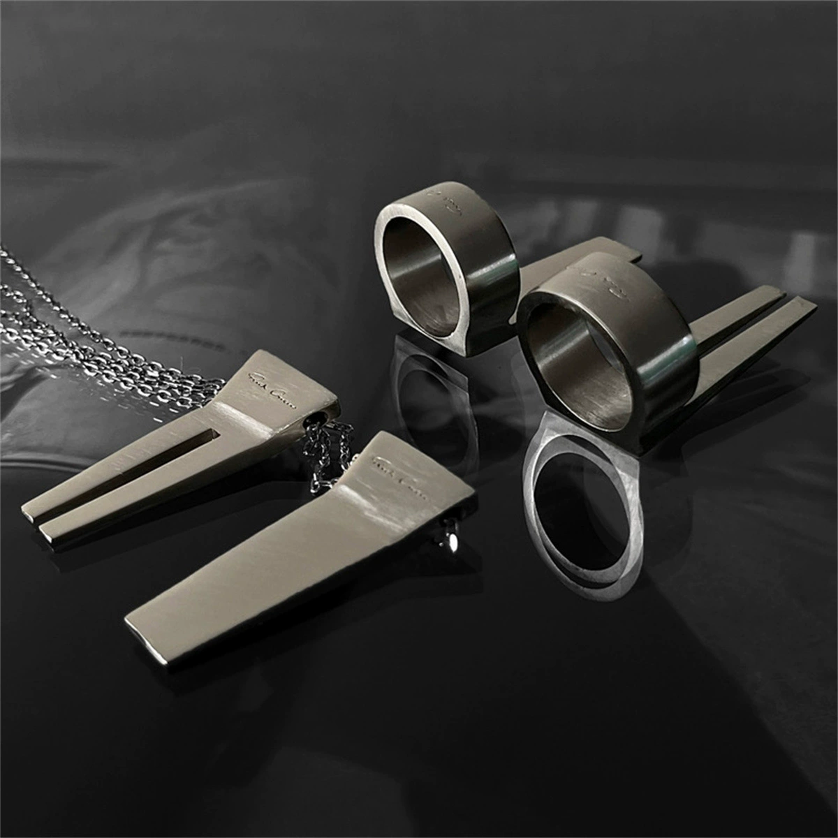 Темный стиль RO OPEN TRUNK кольцо мужчины и женщины продвинутая текстура серебро закрытое матовое панк кольцо