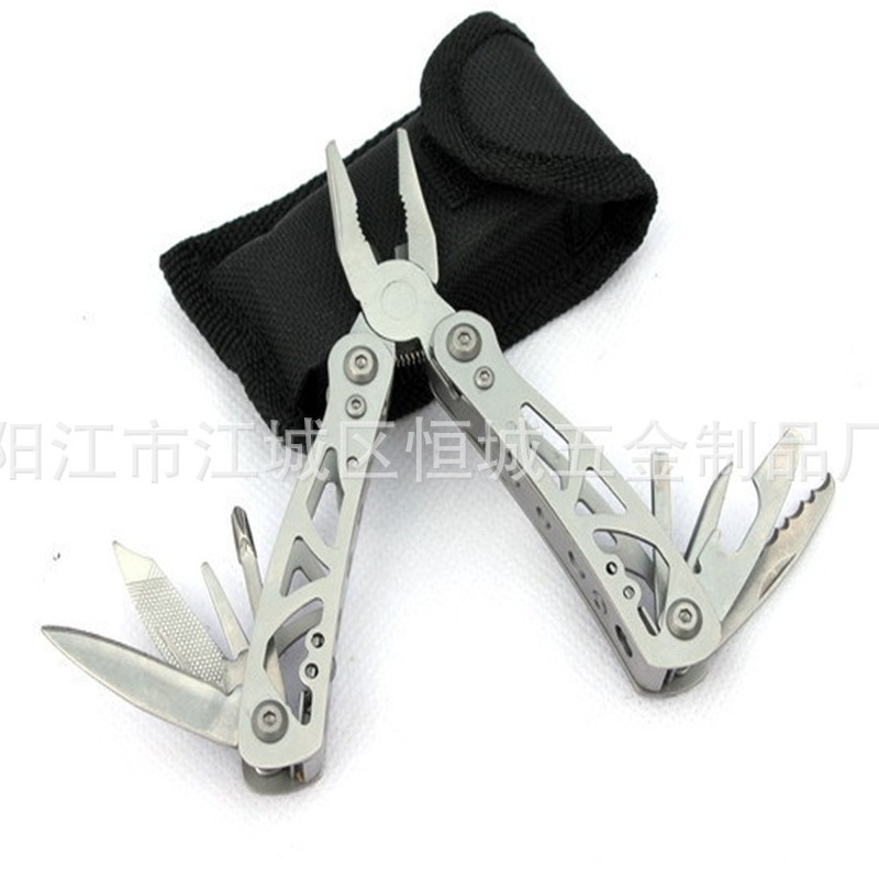 多功能不锈钢折叠钳子 家用户外钳子 野营工具组合钳 礼品钳