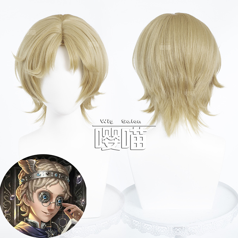 Meow Fifth Personality Freddy Riley Lawyer Inverted Mercury cosplay Wig Simulation Human Scalp Top Meow Fifth Personality Freddy Riley Lawyer Inverted Mercury cosplay Wig Simulation Human Scalp Top