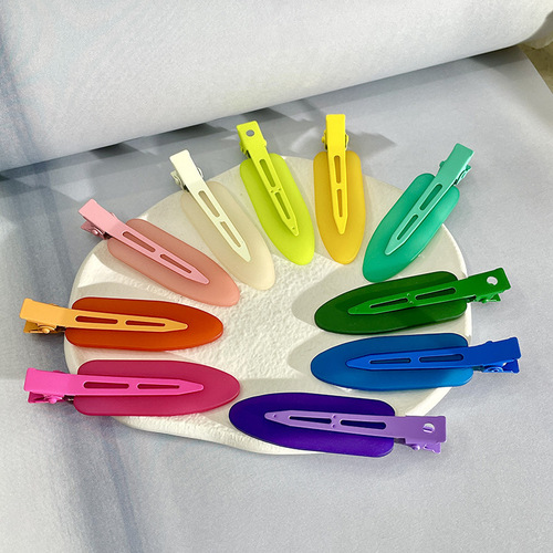 Korean seamless hairpin small shovel color frosted duckbill clip forehead side bangs clip pair pair makeup clip