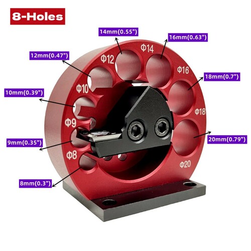 8-Hole Electric Drill Circle Shaper Adjustable Wood Turning Bar, Wooden Dowel, Rectangular Bar, Round Wood Bar Woodworking DIY Aiding Tool