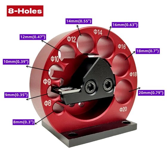 8-hole electric drill car round device adjustable car round wood stick wooden Tenon long square strip changing round wood strip woodworking DIY auxiliary tool