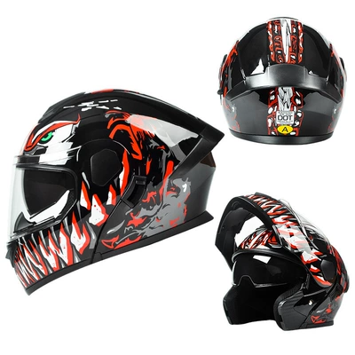 Motorcycle Safety Helmet All-Season Full-Face, Motorcycle Safety Supplies - new-venom-3cdot-certified-high-definition-mirror-m-55-56-head-circumference