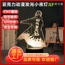 LED发光小夜灯diy七彩氛围灯火影忍者系列礼品3D台灯桌面装饰摆件
