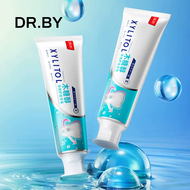 DR.BY木糖醇健齿护龈牙膏120g 清新口气口腔护清洁成人牙膏批发