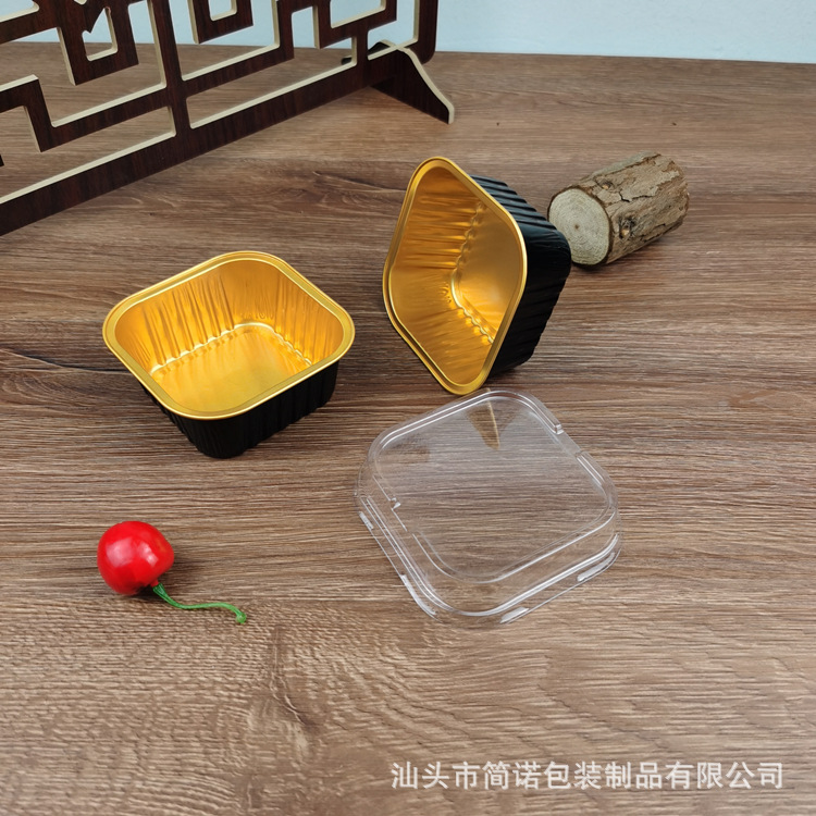 Fabricante iceberg lava caja de embalaje caja de pastel de chocolate molde pegatina mousse tiramisú contenedor de papel de aluminio