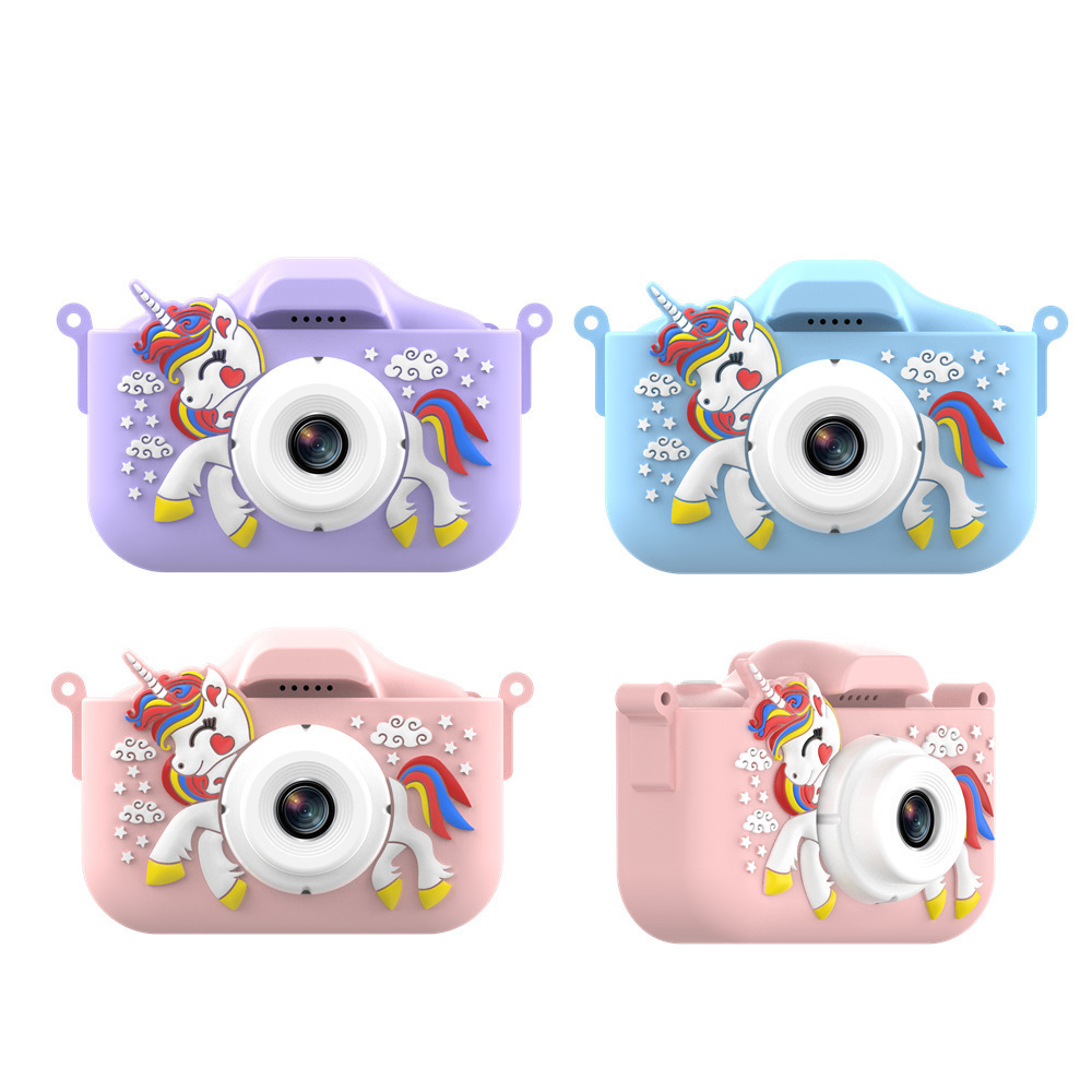 New X10S Photo Video 4800W HD Double Photograph New Cartoon Unicorn Children's Toy Digital Camera