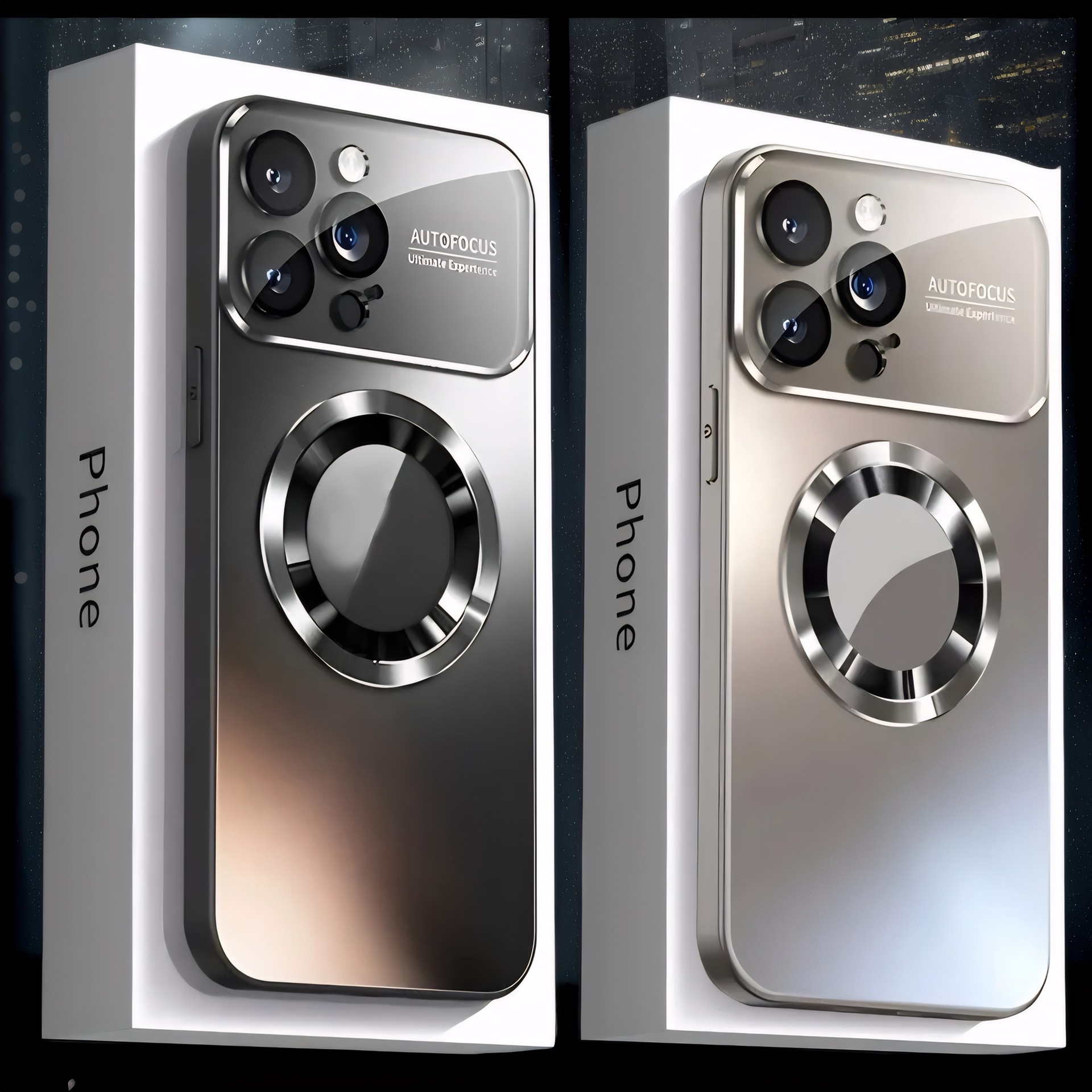 A generation of hair for iPhone 16 15 14 13Pro Max large window magnetic mobile phone protective cover