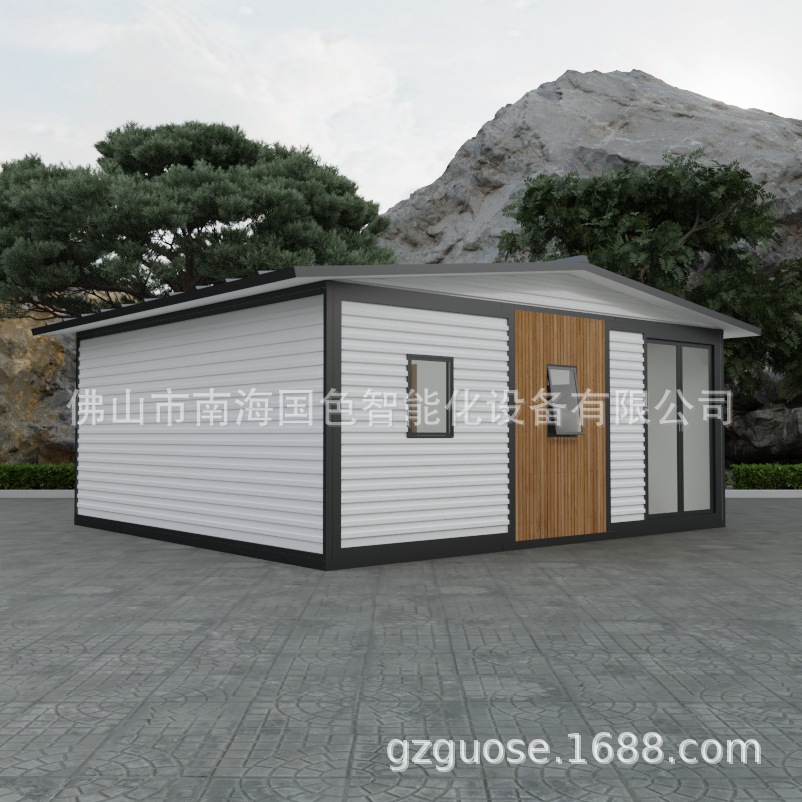 Residencia de Villa de acero ligero casa rural autoconstruida estructura de acero ensamblada casa de diseño profesional Casa de acero ligero drenaje de Puntos escénicos