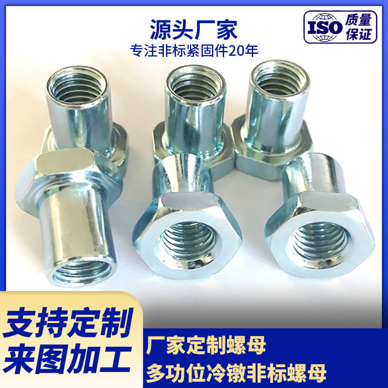 厂家供应碳钢多功位冷镦异形螺母 来图来样