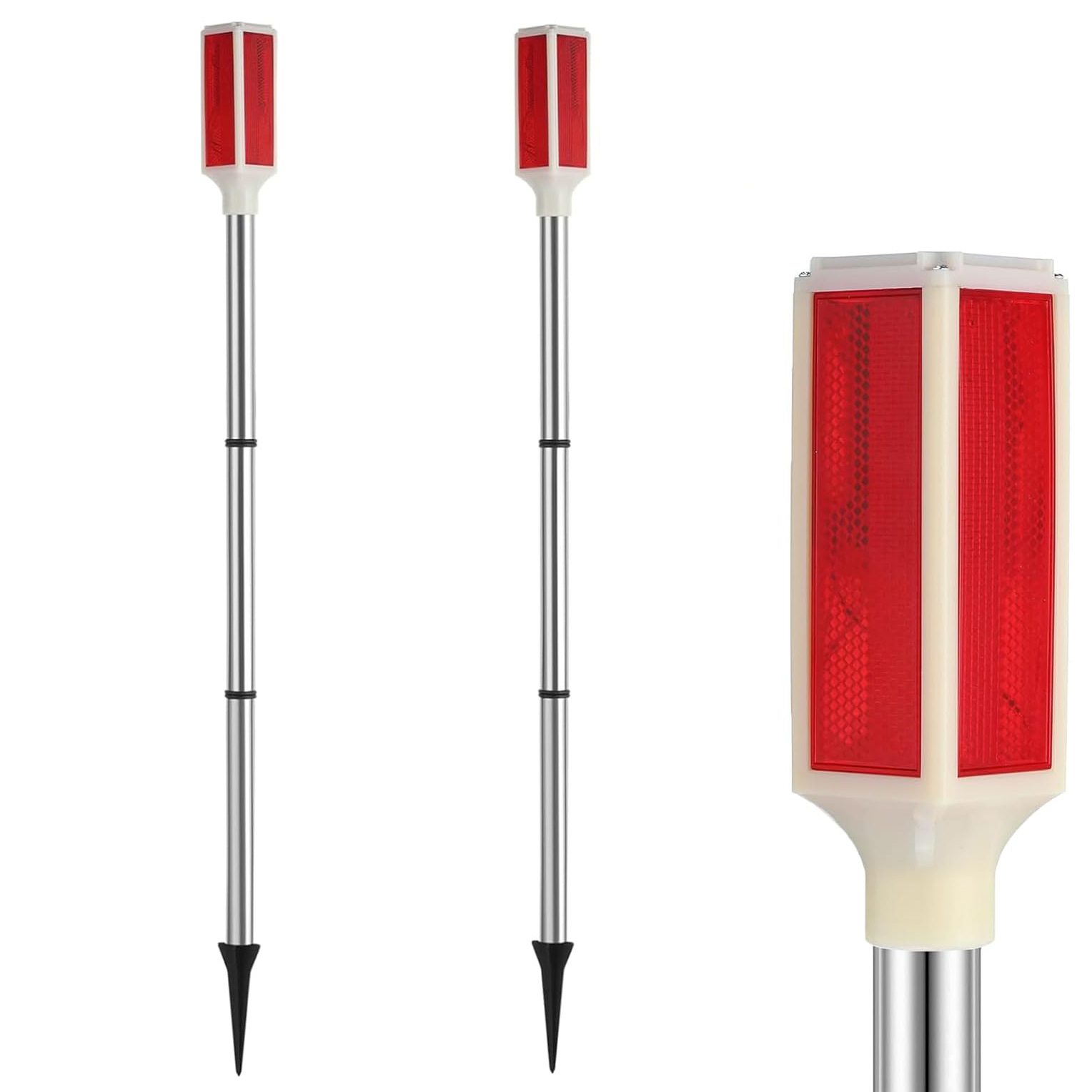 Outdoor waterproof solar-powered road barrier lights, driveway lights, marker lights, solar-powered warning lights - factory direct supply.