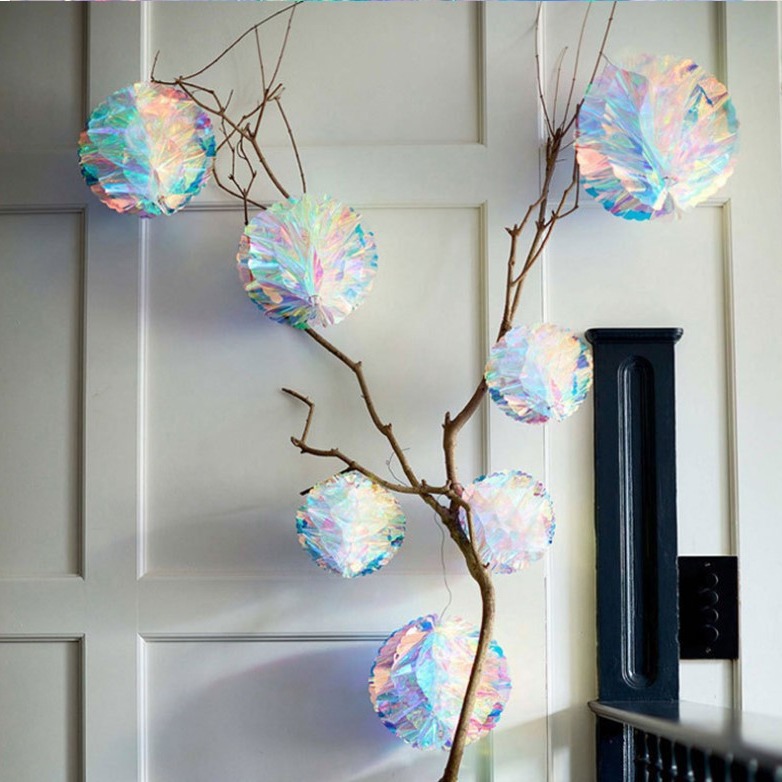 Laser Star Garland Decorations For Valentine's Day New Year's Eve Annual Meeting Birthday Party Supplies Mall Hanging Items_voghion.com