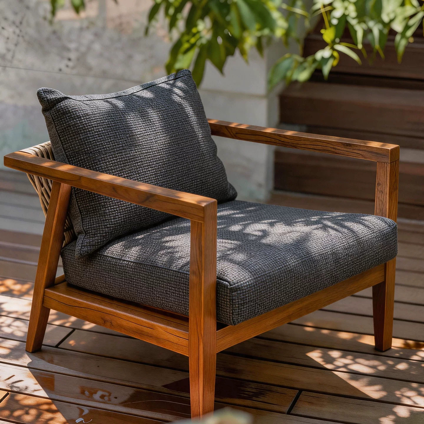 Gris oscuro al aire libre almohada