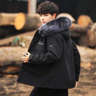 2119 Parker Men's Fur One Mid-length Winter Haining Fur Coat Rabbit Fur Liner Thickened Short Coat