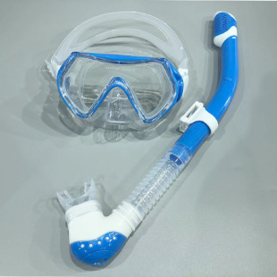 Children's new diving face mirror diving mask silicone diving mirror full -drying snorkeling set set