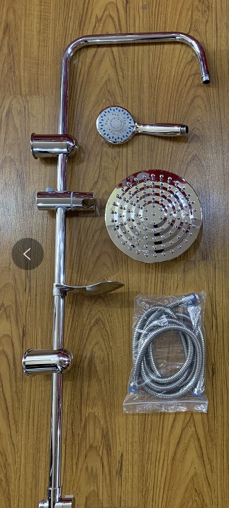 Stainless steel electroplating shower head suit bathroom shower bath three-piece set shower head supercharged nozzle