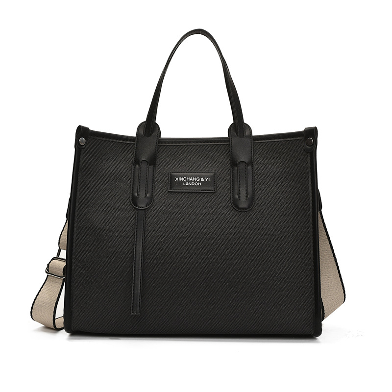 Bolso de gran capacidad para mujer 2025 verano nuevo estilo moda contraste color costura mensajero bolso simple de viaje