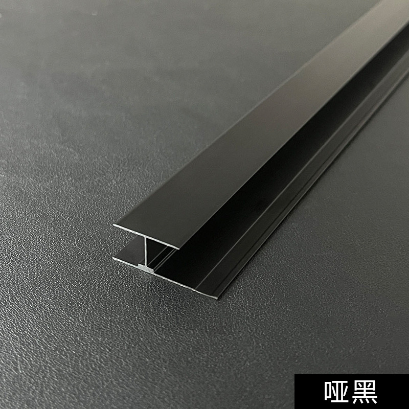 acabado de madera ensanchado en forma de I 20mm metal de aluminio decoración cintura línea de carbono cristal integrado placa de costura hermosa tira de empalme