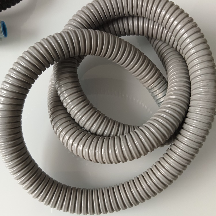 福莱通灰色包塑金属软管 镀锌不锈钢穿线管加工镀锌包塑金属软管