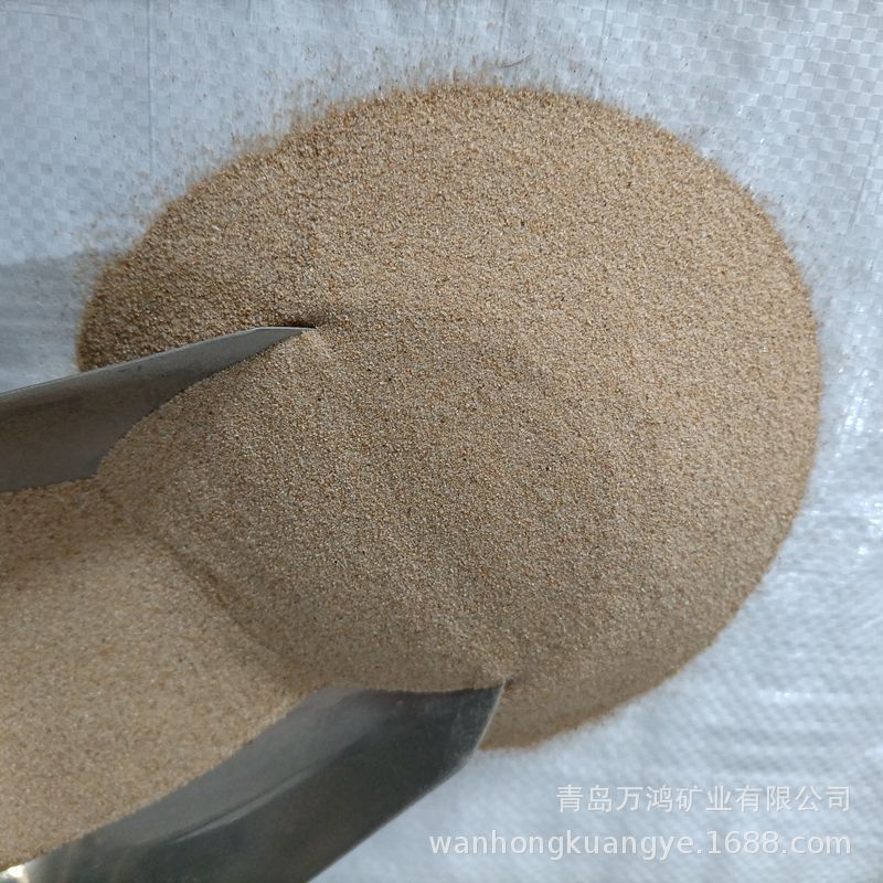 万鸿40-80目普通石英砂砂浆铸造用烘干砂覆膜砂铸造砂黄细沙