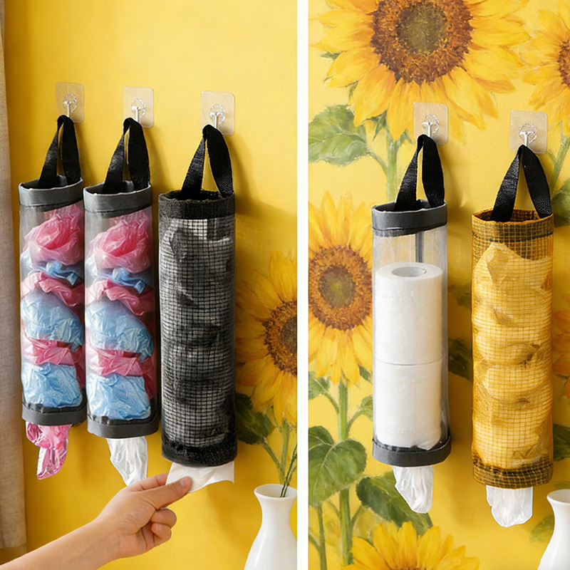 Garbage Bag Storage Bag, Wall-Mounted Pull-Out Storage Bag, Convenient Round Organizer Bag, Kitchen Door Storage Hanging Bag Garbage Bag Storage Bag, Wall-Mounted Pull-Out Storage Bag, Convenient Round Organizer Bag, Kitchen Door Storage Hanging Bag