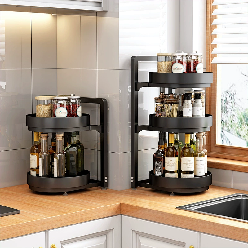 Storage Rack Countertop Rotating Kitchen Home from Yomiego