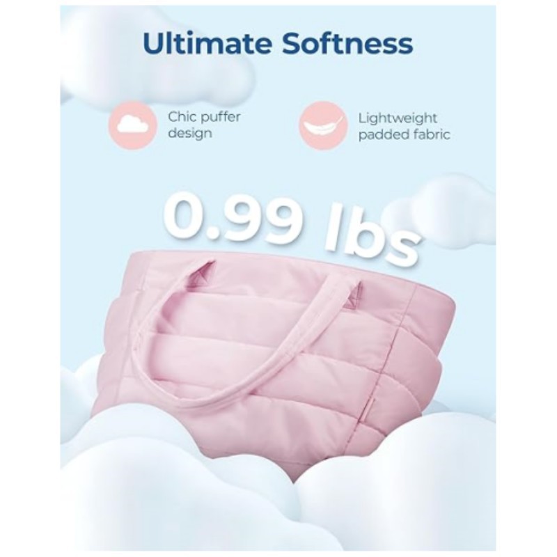 Bolso de mano de mujer en stock, bolso de mano ligero y esponjoso, adecuado para viajar, trabajar, playa, gimnasio, tienda