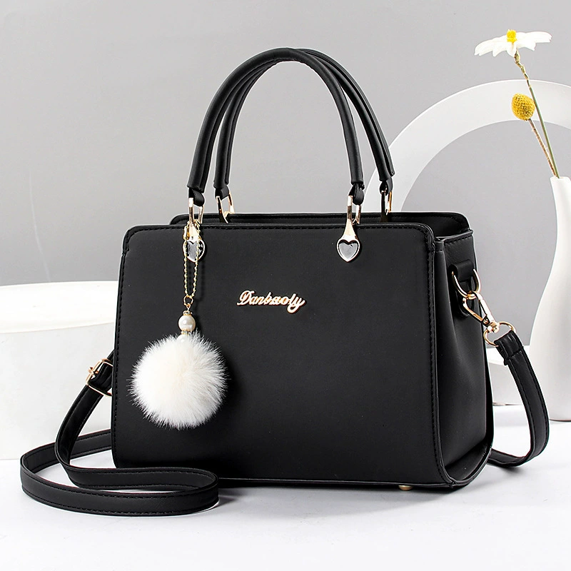 Shoulder Bag Taizhou Pure Color Crossbody Handbag, Middle-Aged Style, 24×13×18 cm