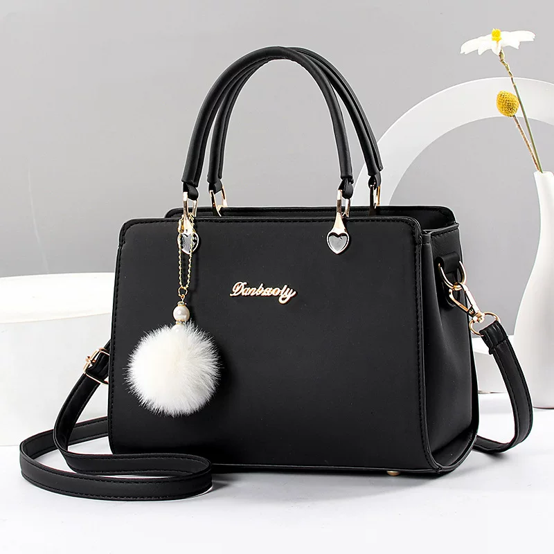 Shoulder Bag Taizhou Pure Color Crossbody Handbag, Middle-Aged Style, 24×13×18 cm