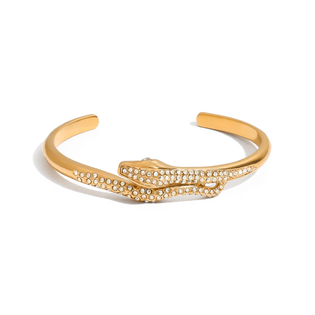 Jeding Pulsera de serpiente de acero inoxidable europea y americana, pulsera que no se desvanece, joyería ligera de lujo de alta gama, joyería de acero de titanio de 18k, transfronteriza