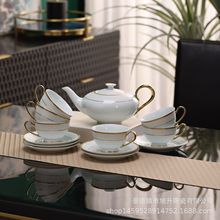 新款輕奢咖啡杯套裝高檔精致陶瓷茶杯馬克杯下午茶茶具杯子高級感