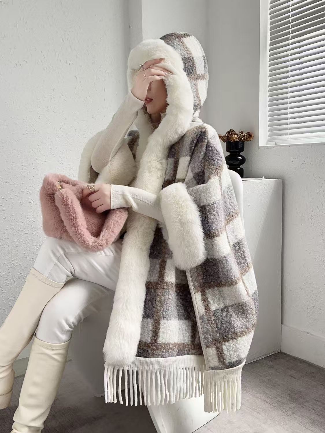 그레이 블루 커피 그리드