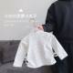2025 spring 0-3 year old girl baby girl wave point waist foreign style cute long sleeve base shirt top