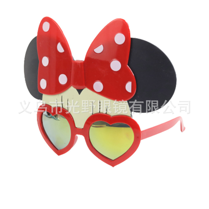 Fun Birthday Cartoon Bow Tie Mickey Mouse Mask Party Glasses Amusement Park Funny Photo Prop Glasses