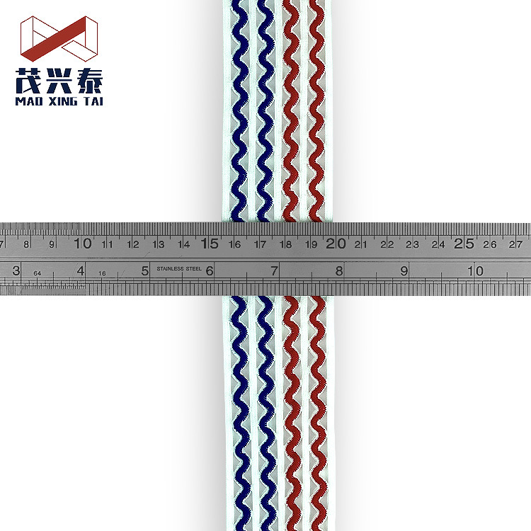 6,5 cm Arco Iris hueco Barra de onda de ganchillo banda elástica vestido de ropa interior decorativa banda elástica accesorios cinta