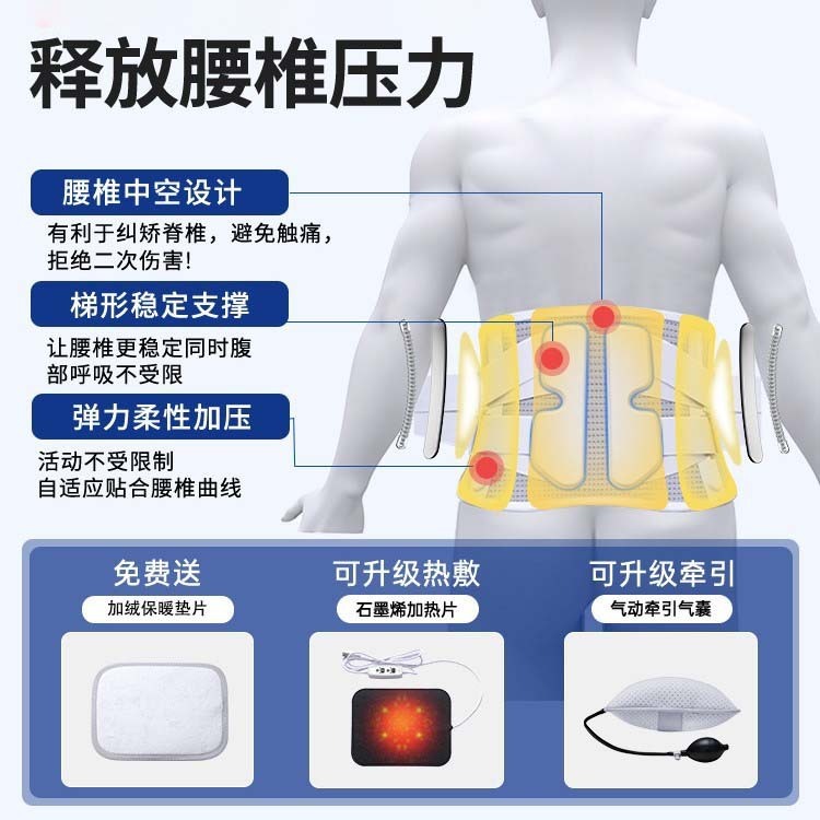 医療用腰椎サポートベルト、腰椎椎間板ヘルニアのサポートと保護、腰痛、腰部筋肉の緊張、腰のケア、腰痛対策グッズ|undefined