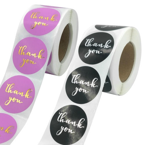 Bulk wholesale Amazon gold and silver foil thermal labels, 1.5 inches, thank you for baking labels
