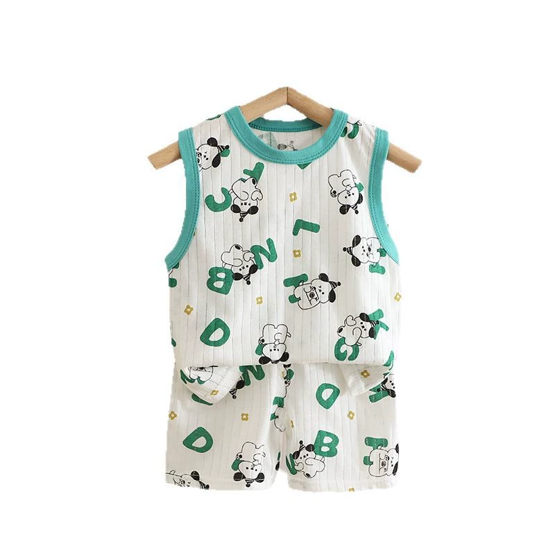 Summer children's T-shirt, shorts, cotton set for men and women girl's for boys, children's clothing, wholesale