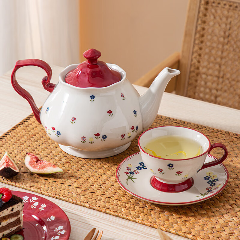 顺祥咖啡杯杯具茶具家用水杯下午茶餐具咖啡杯碟茶壶套装精装礼盒